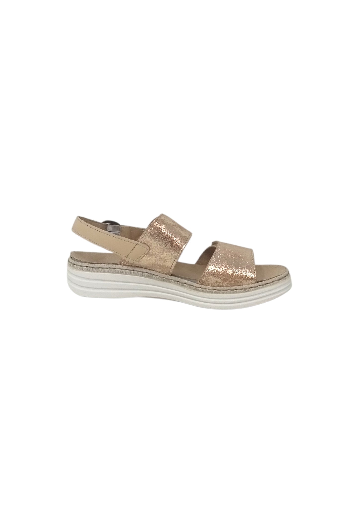Sandali Linea Comoda Stile di Vita 540035-SDV BEIGE/PLATINO Donna