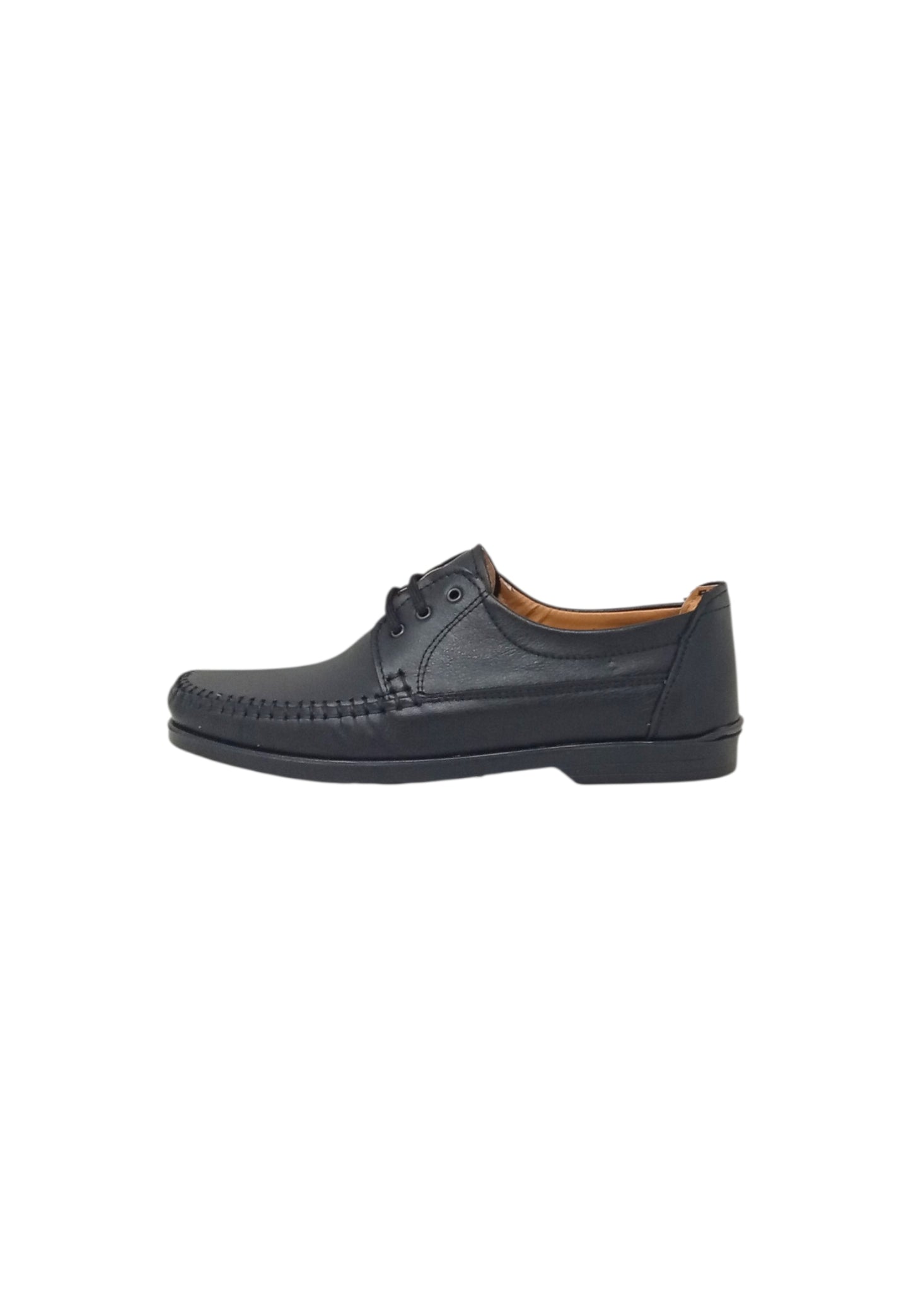 Mocassino allacciato Italia Leone 210 PELLE NERO uomo