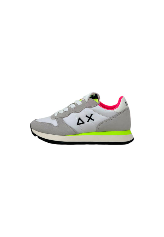 Sneakers SUN68 Ally solid nylon Z34201 0163 bianco/giallo fluo Donna