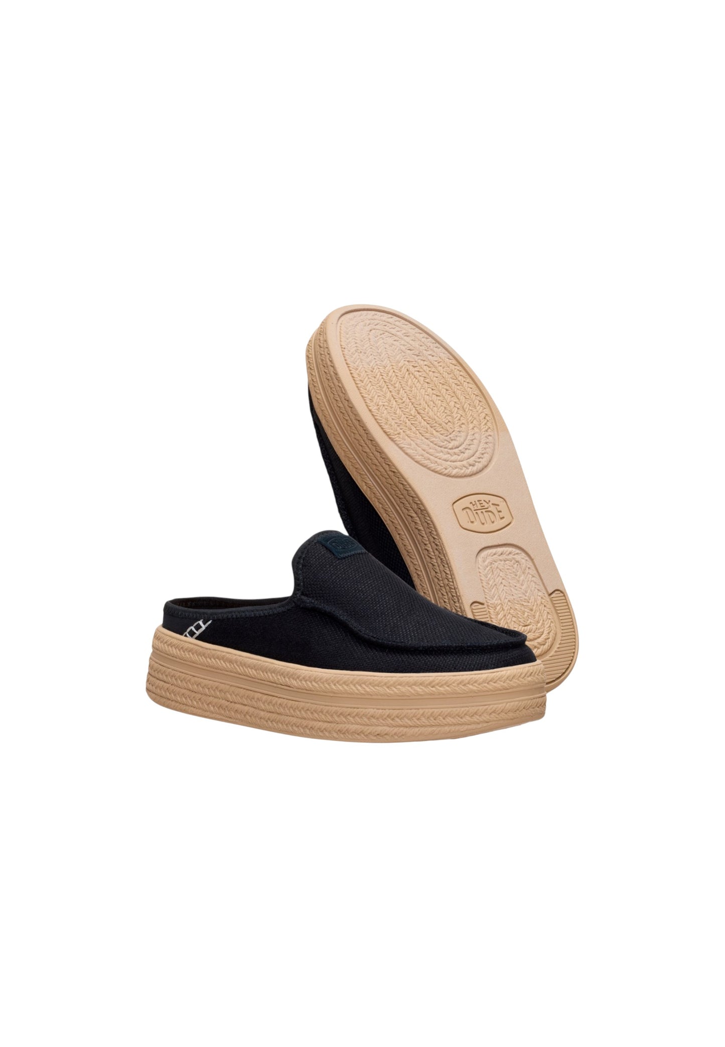 Sabot HEYDUDE Austin lift espadrille woven 45228-001 BLACK Donna