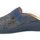 pantofola comfort 8418 bronzo velour blu donna