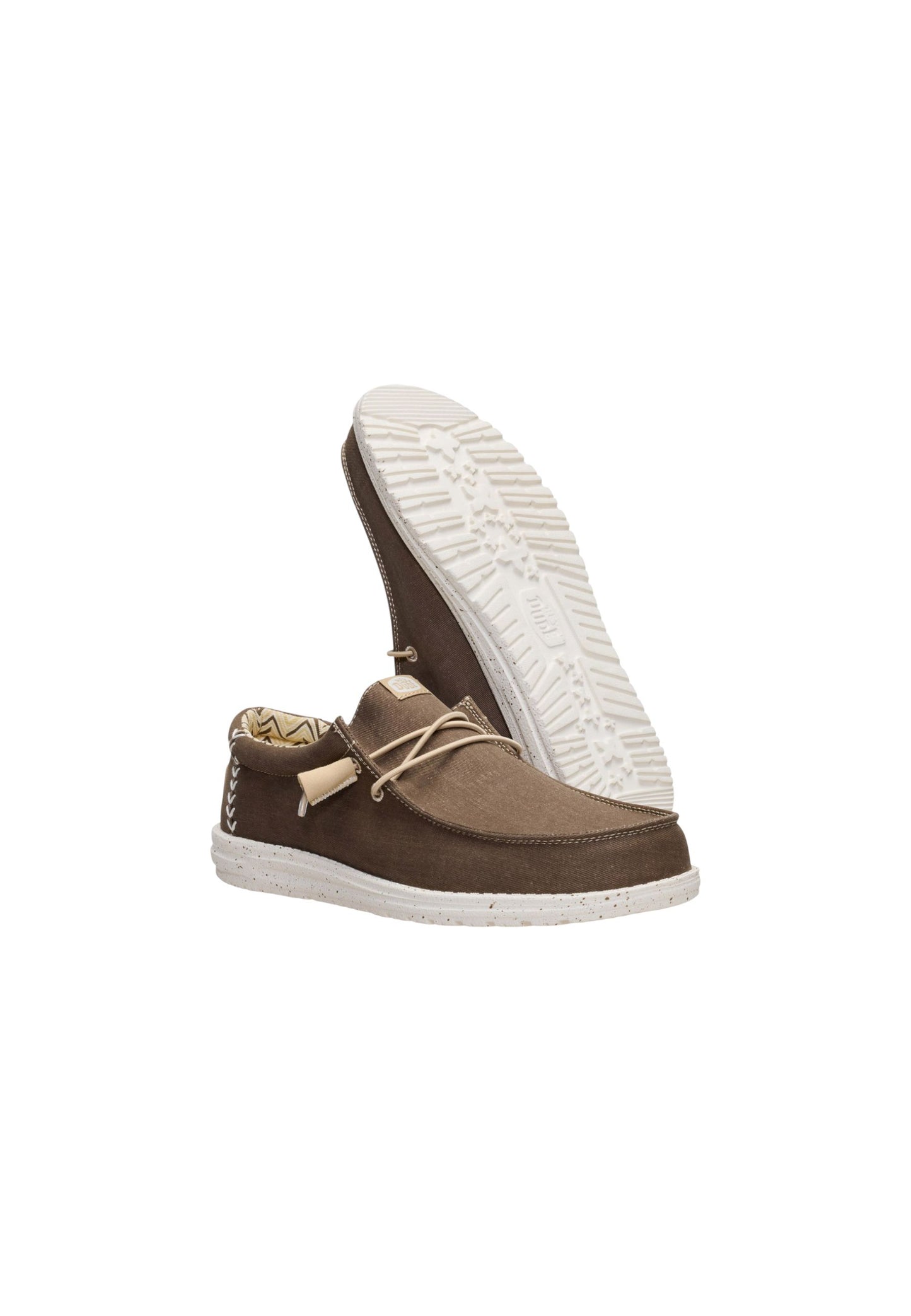 Mocassini HEYDUDE WALLY STRETCH CANVAS 40700-2LN TEAK BROWN Uomo