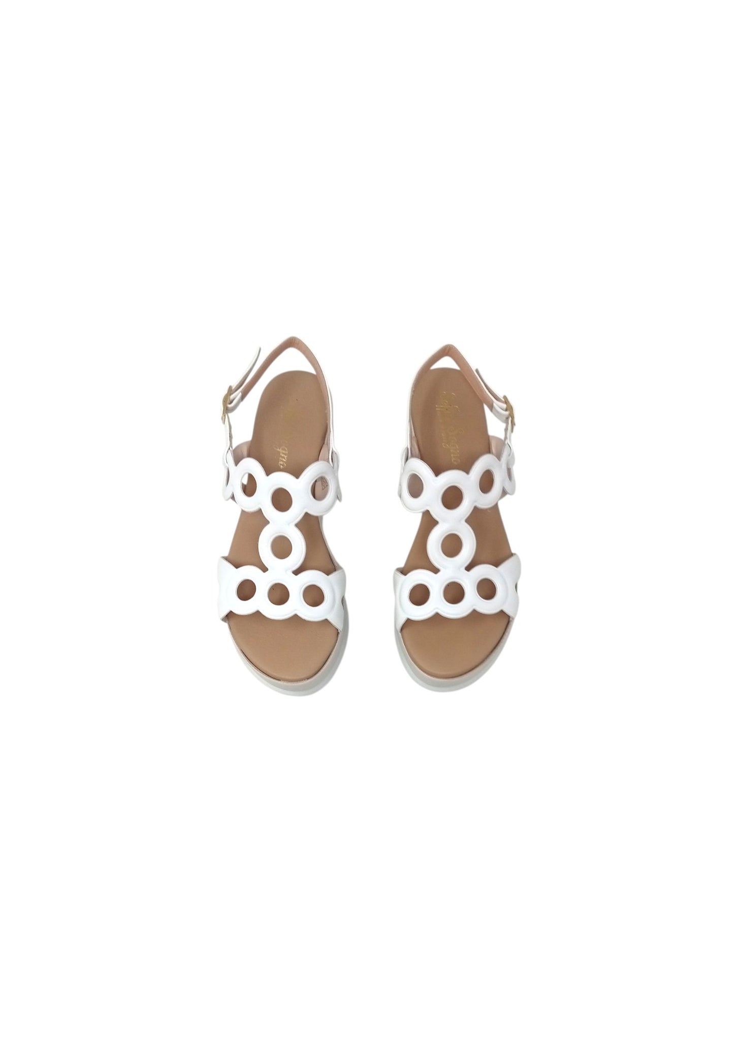 Sandali con zeppa SOFFICE SOGNO E63259G2 CUBA BIANCO donna