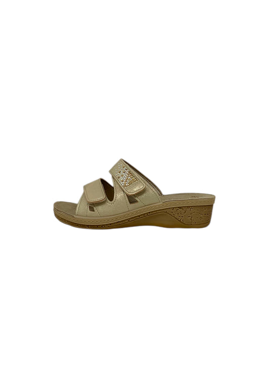 Ciabatta INBLU PV000009 SABBIA donna