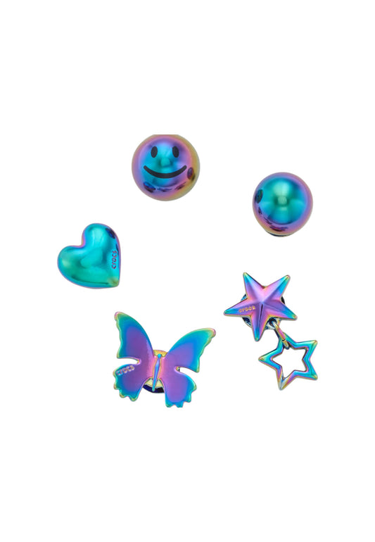 Jibbitz charms Iridescent meta 10017494 5 Pack