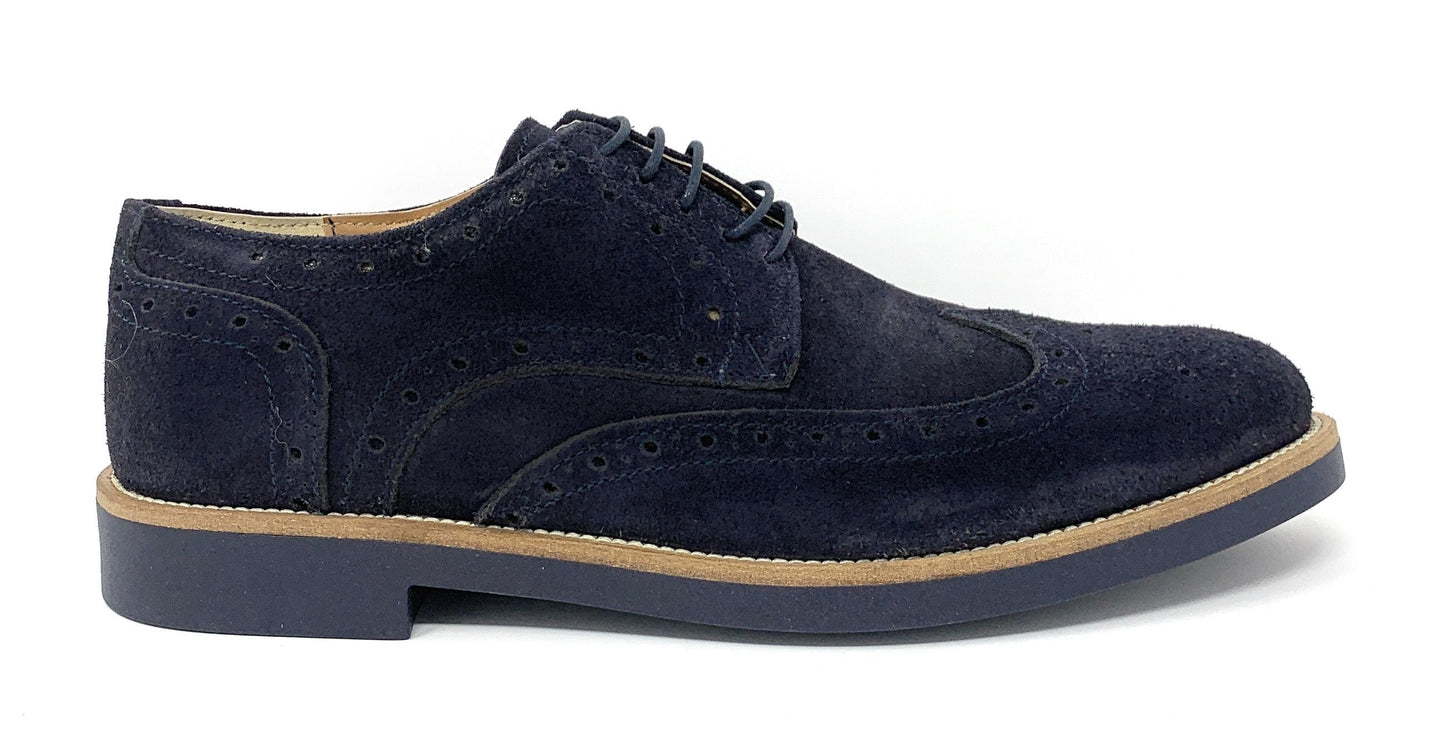 Scarpa modello polacchina BKS 0503 camoscio blu uomo