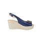 Sandali con zeppa SOFFICE SOGNO E59865C4 BLU donna