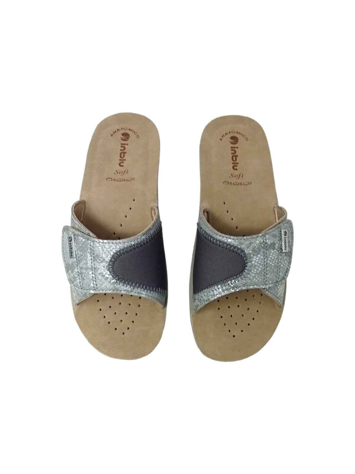 Ciabatta INBLU VR000058 ARGENTO donna