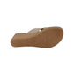 Ciabatta con zeppa INBLU GO000012 SABBIA  donna