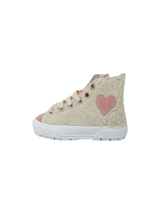 Sneaker DXO Vigevano 88WH BIANCO/ROSA bambina