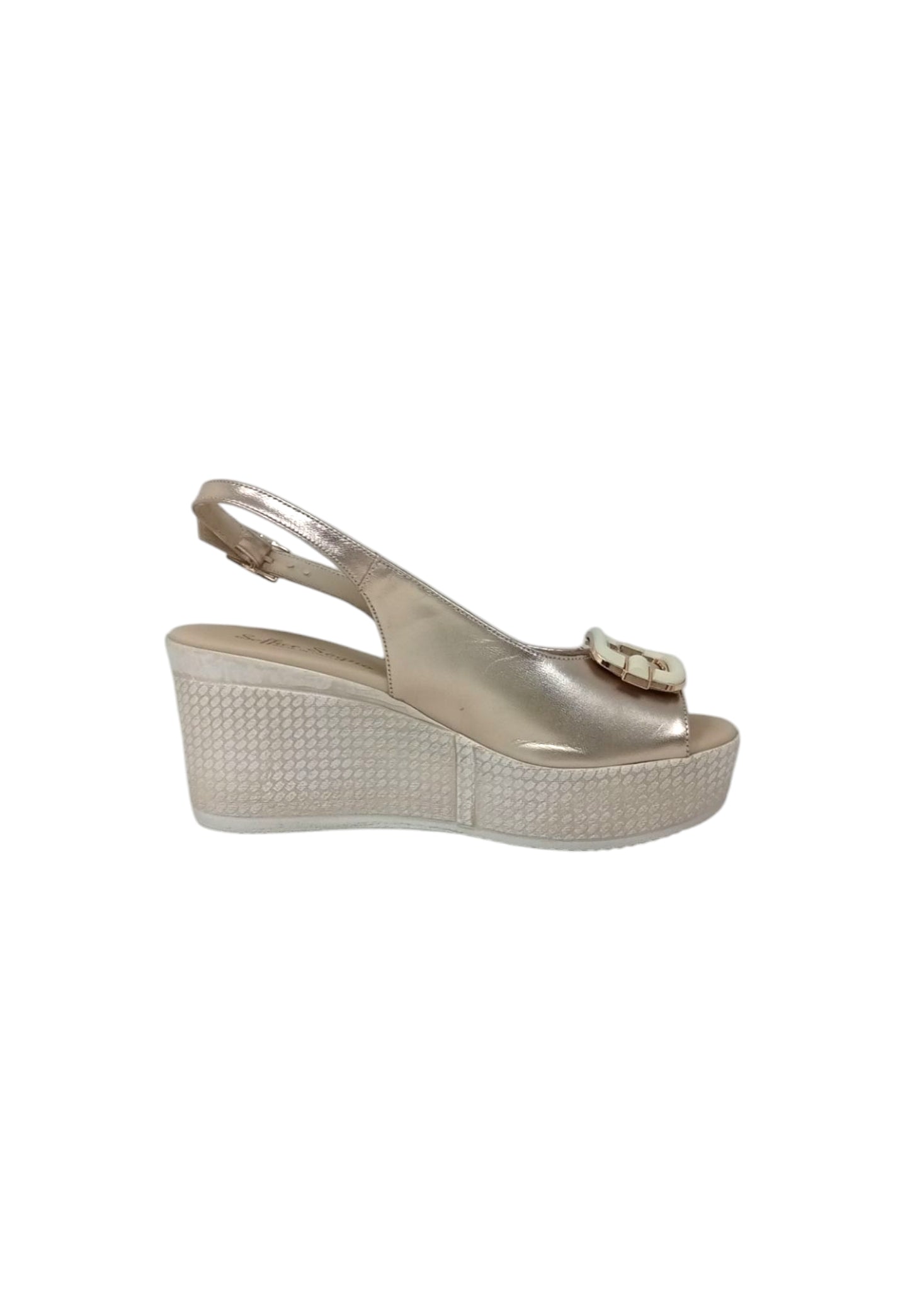 Sandali con zeppa SOFFICE SOGNO E59865C4 SABBIA donna