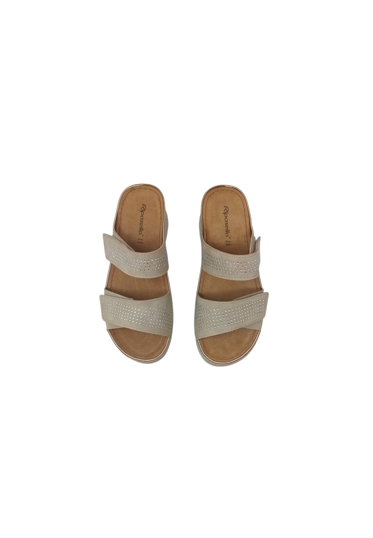 Ciabatte con zeppa Riposella Frida WC01BX Beige Donna