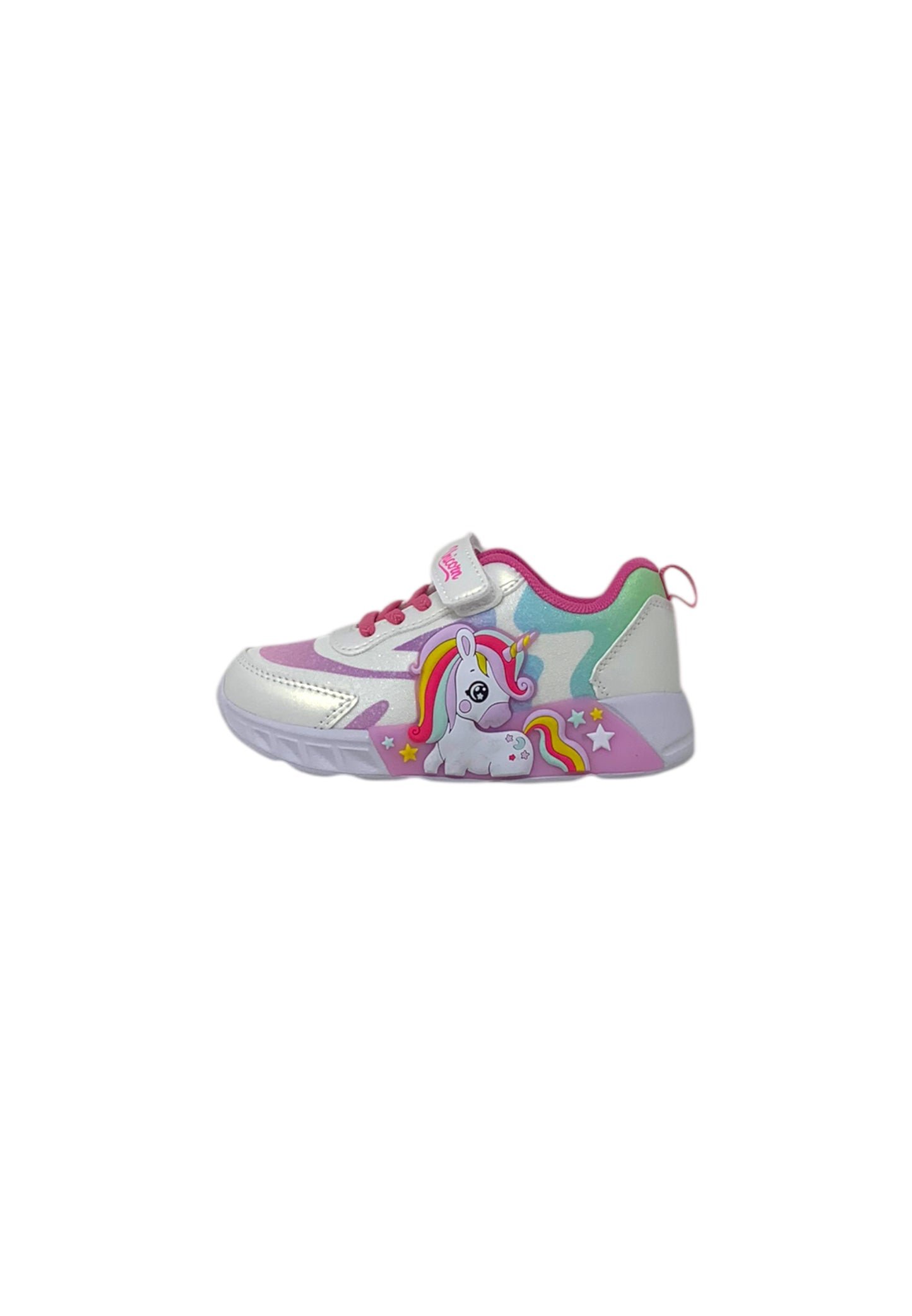 Sneaker luminose Silver Unicorn S8010208T WHT Bambina