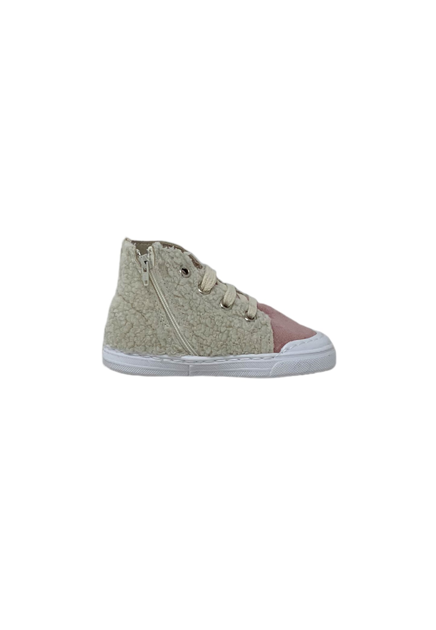 Sneaker DXO Vigevano D88 taupe rosa Bambina