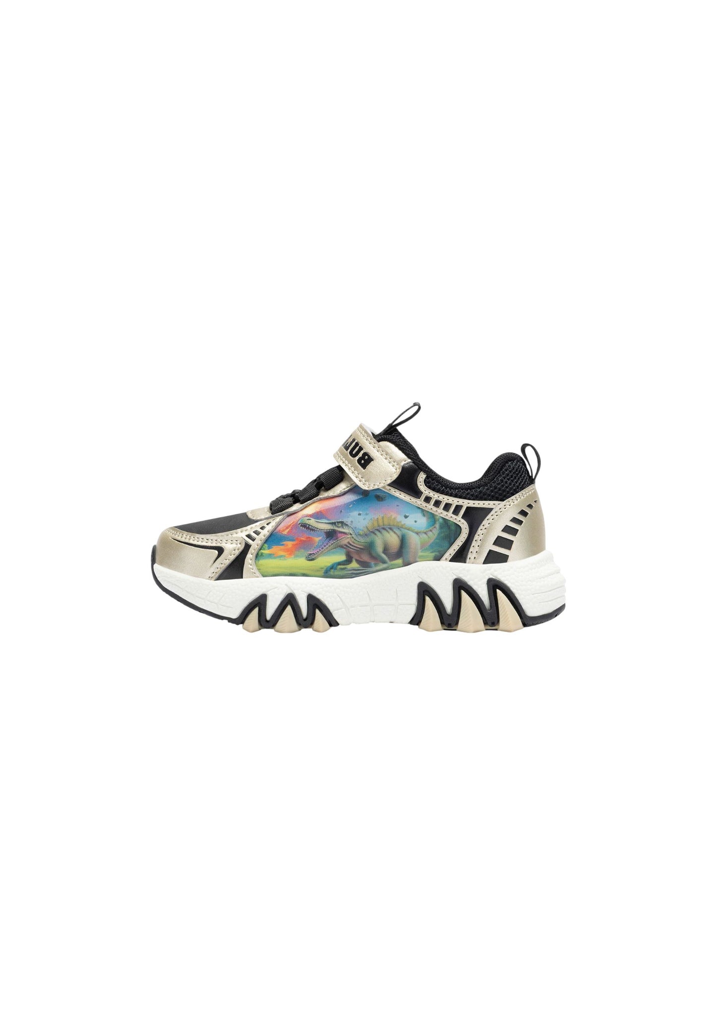 Sneakers luminose Bull Boys SPINOSAURO DNAA5286 ORO/NERO Bambino