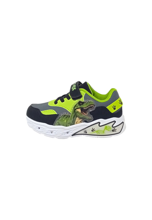 Sneaker con luci Silver DINOSAUR S8020090S BLK Bambino