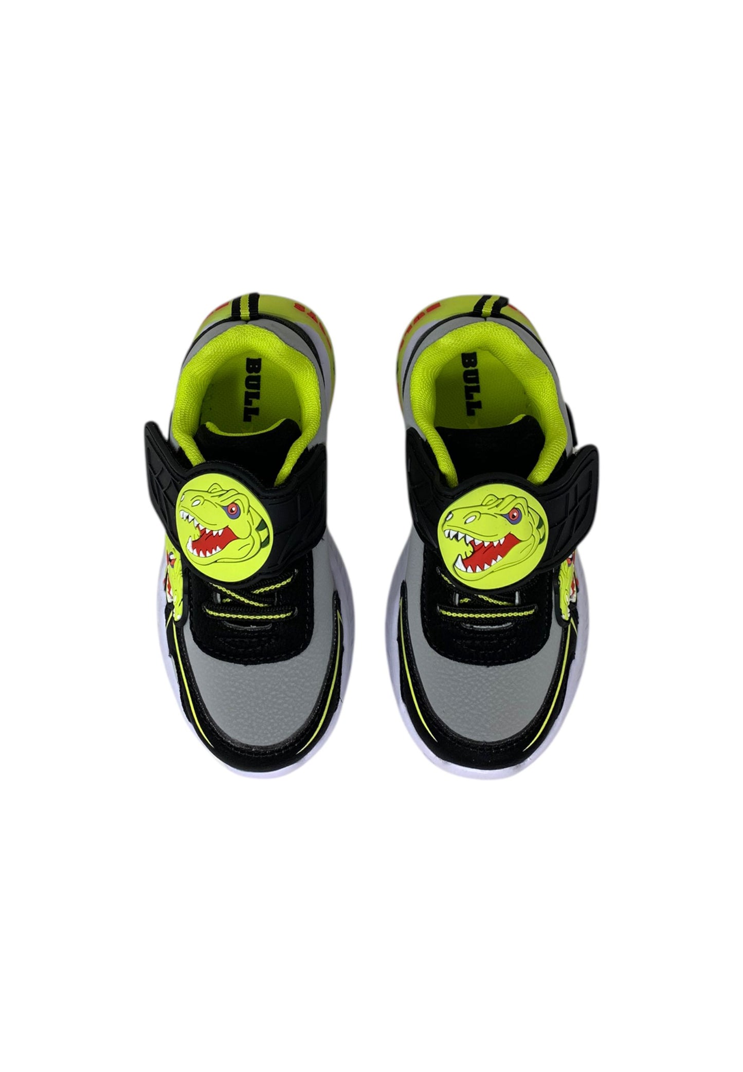 Sneakers luminose BULL BOYS VELOCIRAPTOR DNAL5141 GRI/NE Bambino
