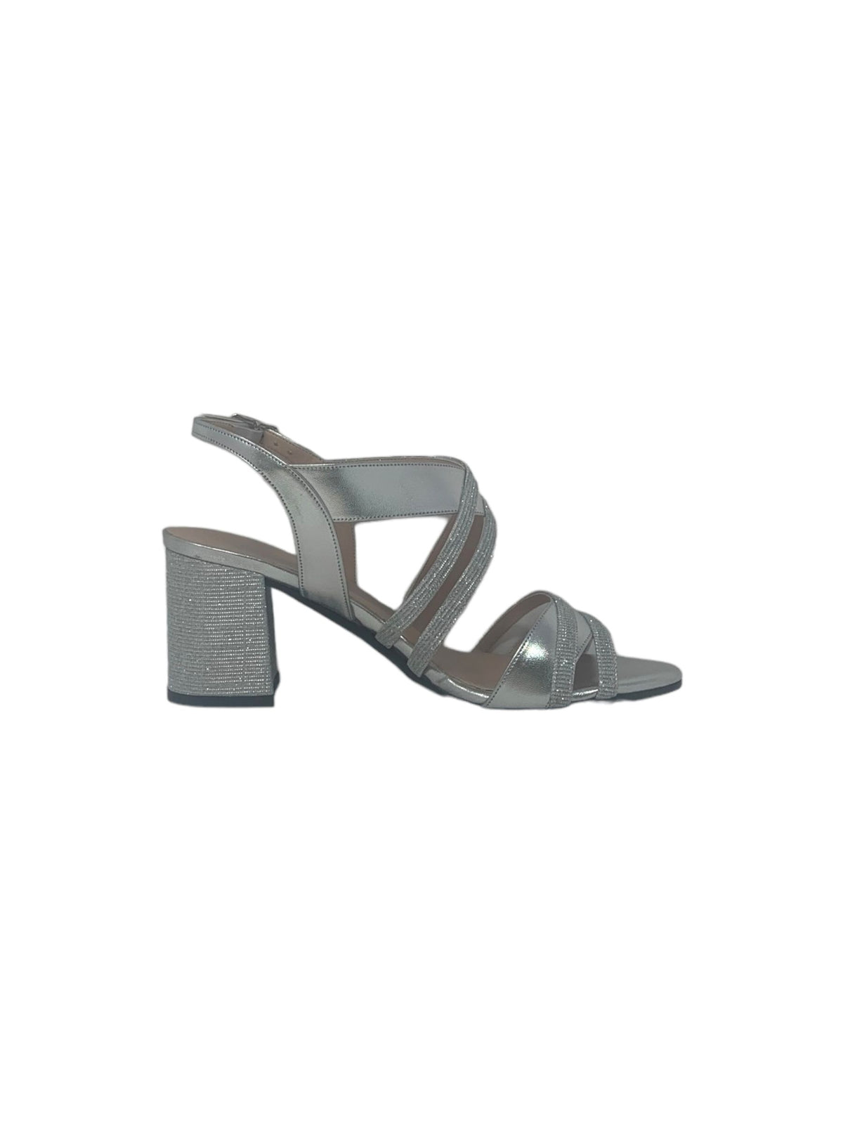 Sandalo col tacco JOEL A6051 LIZ FIL ARGENTO IC 167/ARG ARGENTOb donna