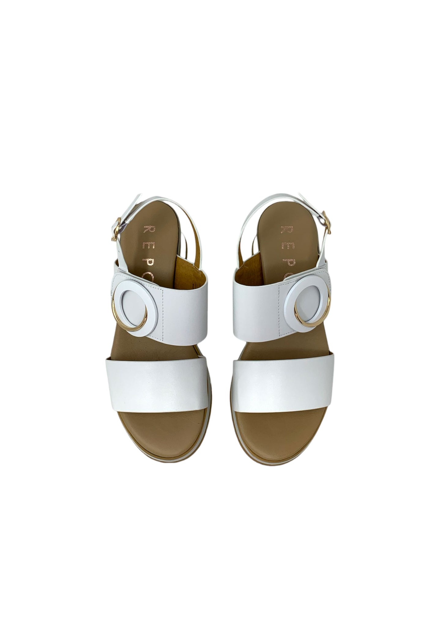 Sandali con zeppa REPO 21245-E5 BIANCO donna