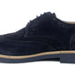 Scarpa modello polacchina BKS 0503 camoscio blu uomo