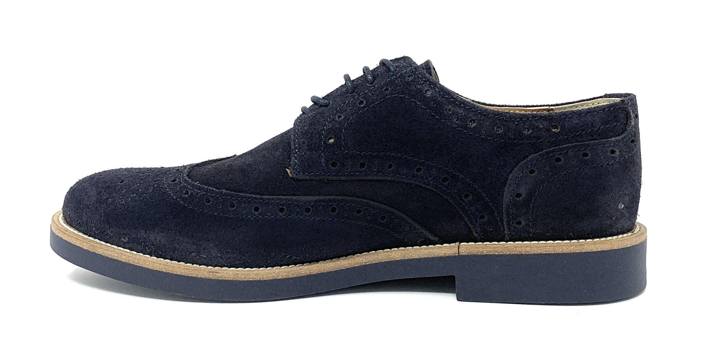 Scarpa modello polacchina BKS 0503 camoscio blu uomo