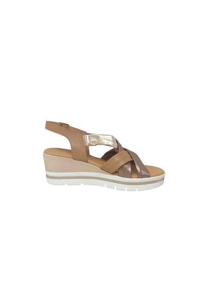 Sandali Linea Comoda STILE DI VITA 267025-SDV NOCCIOLA/MIX DONNA