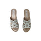 Ciabatta con zeppa INBLU AS000031 BIANCO donna