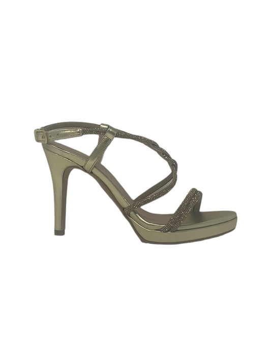 Sandalo col tacco JOEL A7569 LIZ LAME PLATINO donna