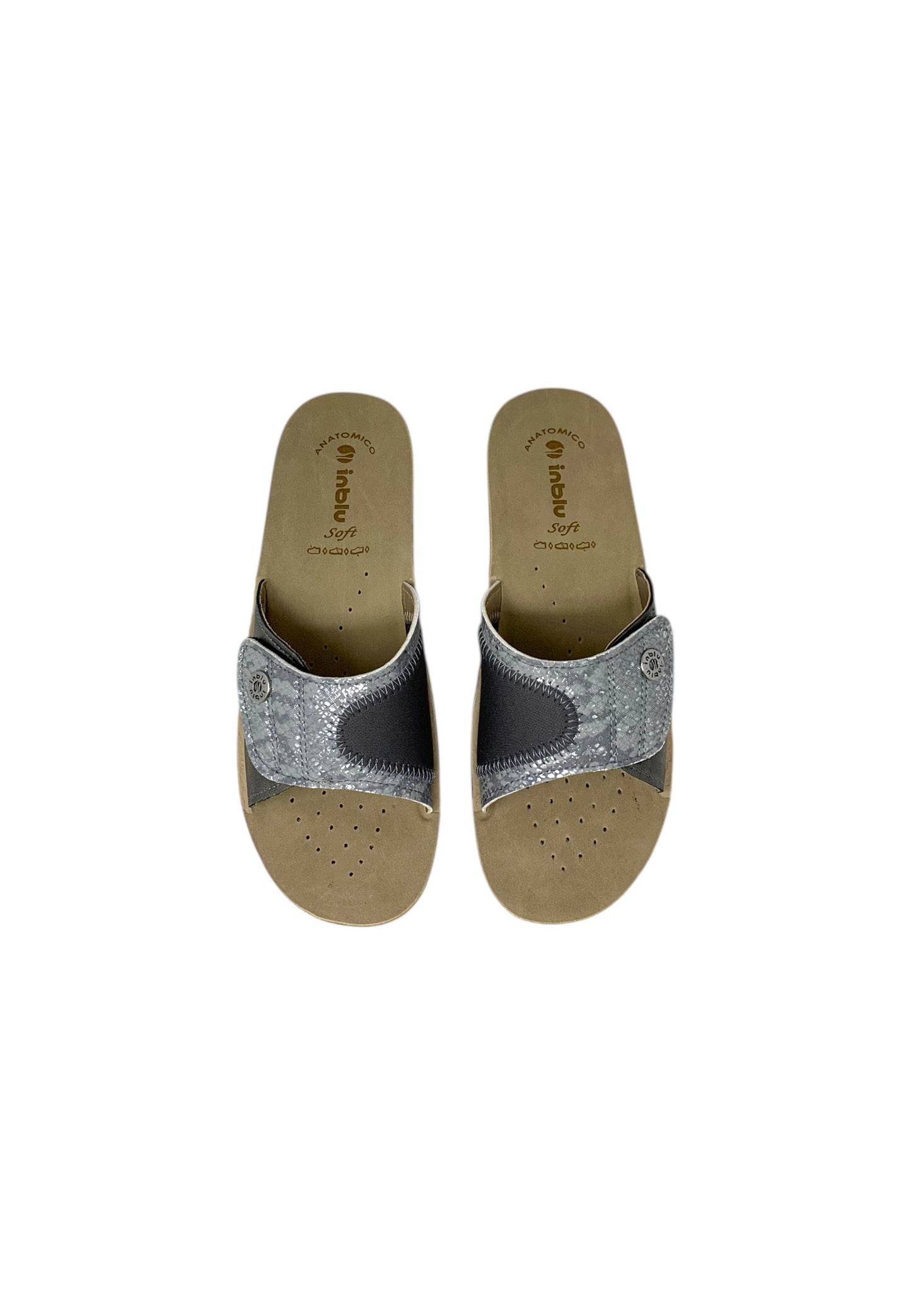 Ciabatta INBLU VR000069 ARGENTO donna