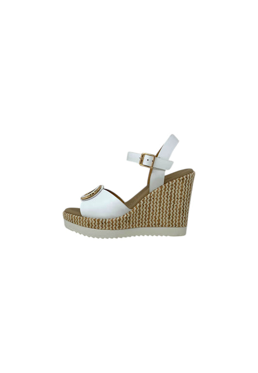 Sandali con zeppa REPO 52294-E5 BIANCO donna