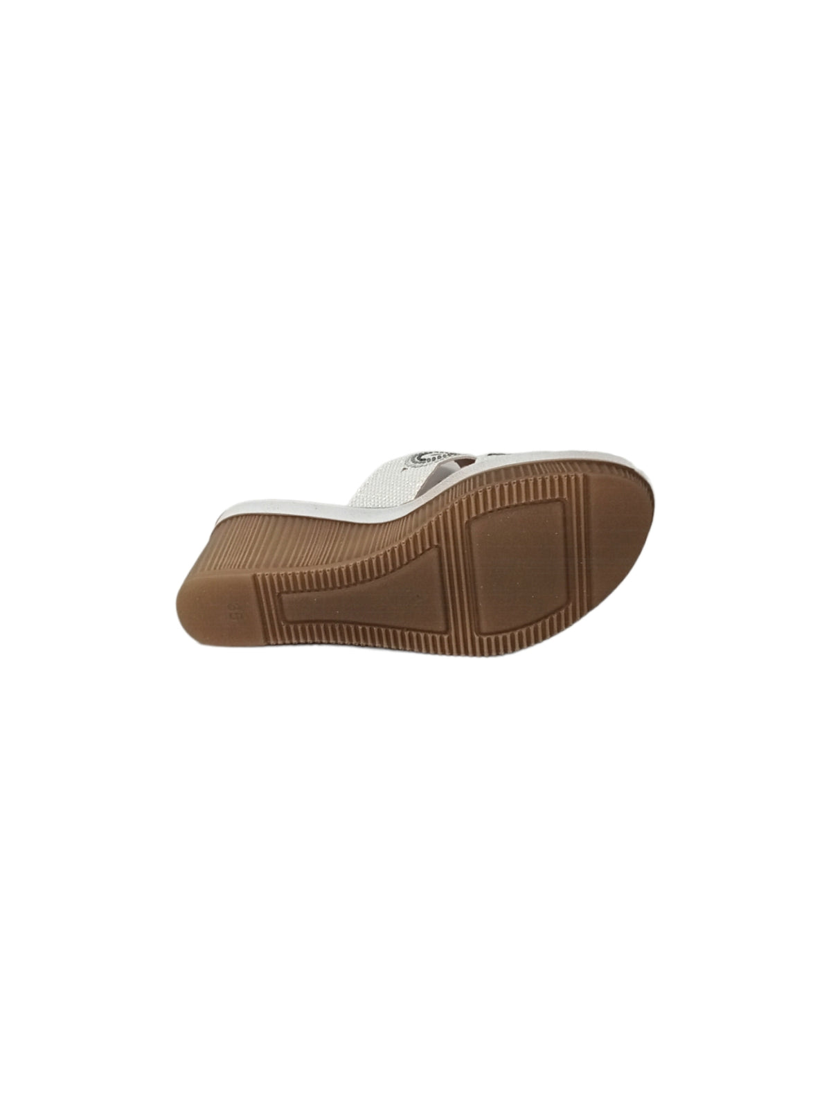 Ciabatta con zeppa INBLU AS000031 BIANCO donna