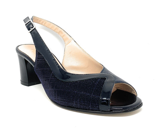 Sandalo col tacco SOFFICE SOGNO 20100 NAPPA BLU donna