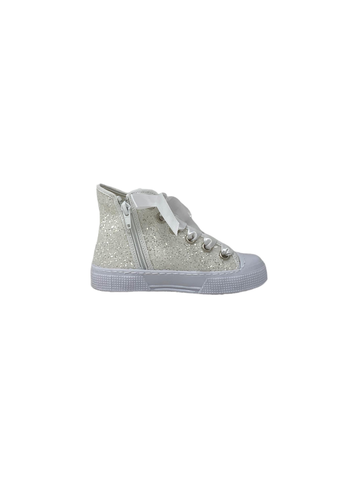 Sneaker DXO Vigevano G88 GLITTER BIANCO bambina