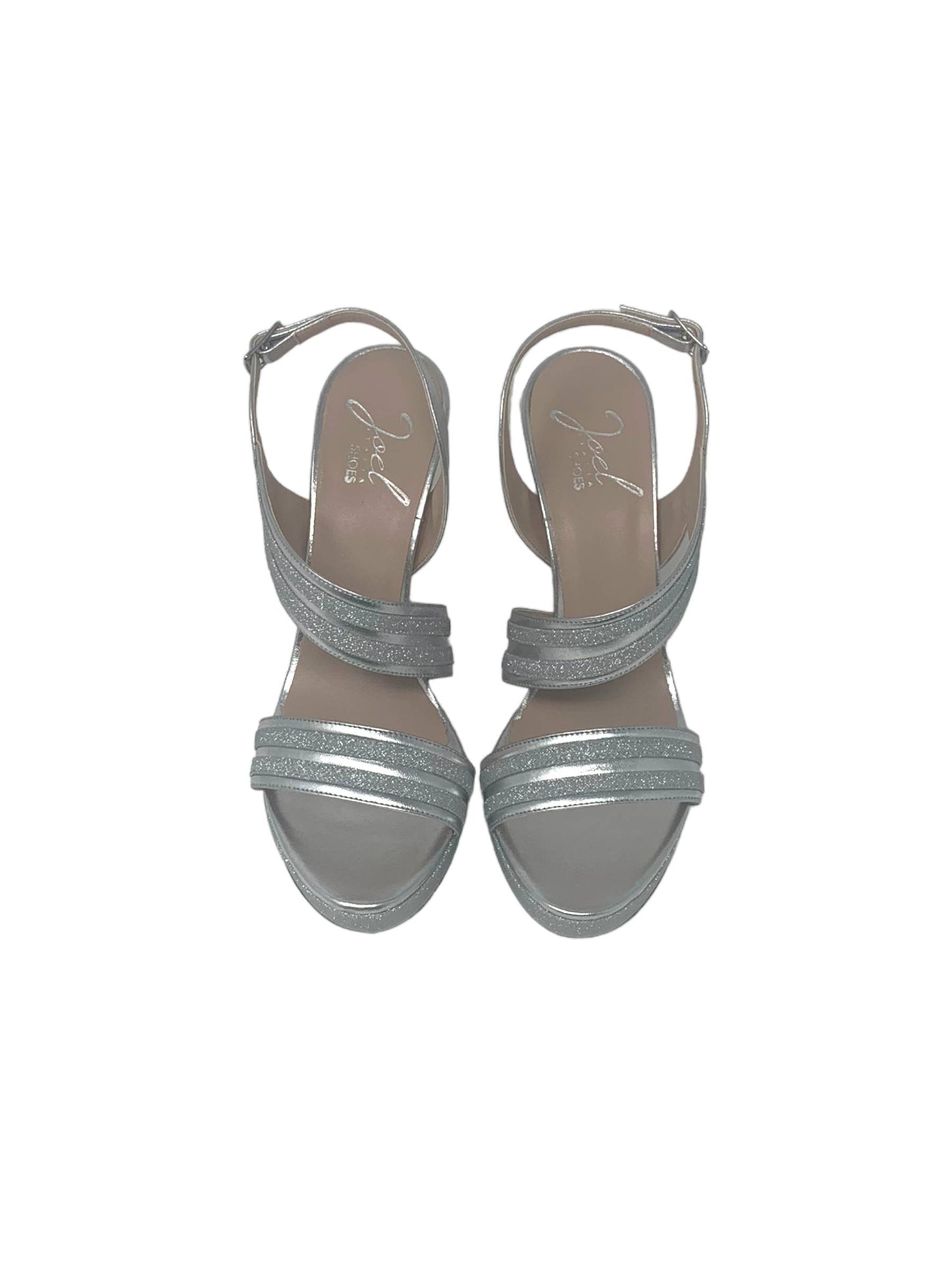 Sandalo col tacco JOEL A7348 MICROGLITTER ARGENTO donna