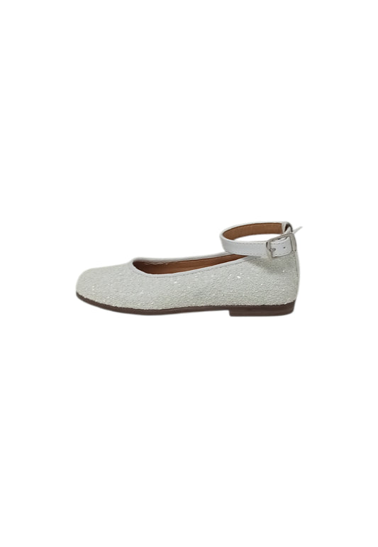 Italia Leone Ballerine 054 glitter bianco Bambina/ragazza