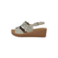 Ciabatta con zeppa INBLU GO000019 GHIACCIO donna