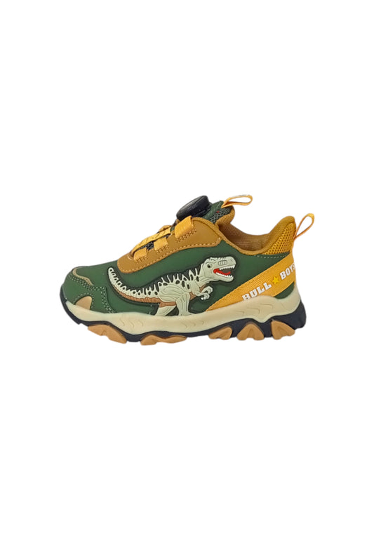 Sneakers luminose BULL BOYS T-REX DNAL4556 VERDE GIUNGLA Bambino