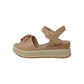 Sandalo con zeppa FASCINO DONNA 19205-E3 BEIGE donna