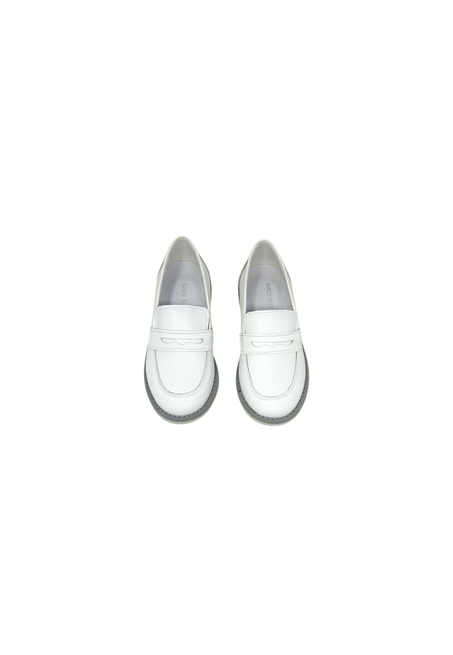 Italia Leone Mocassino CLG VITELLO BIANCO bambino
