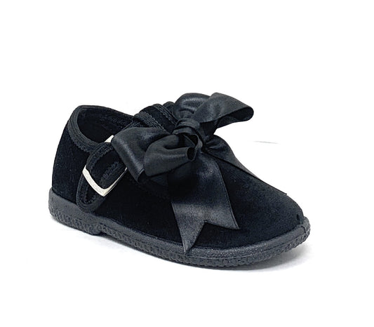 Scarpina DXO Vigevano B19 VELVETNERO per bambino e bambina