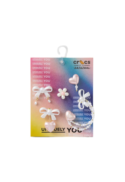 Jibbitz charms 10019326 Bow and pink heart 5 pack