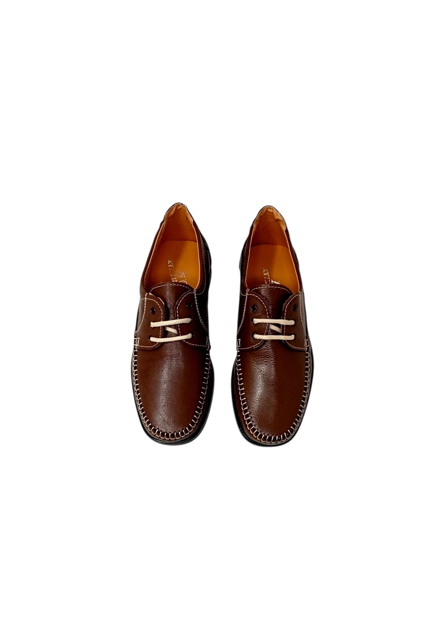 Mocassino allacciato Italia Leone 199 PELLE MARRONE uomo