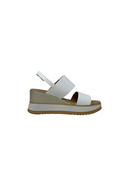 Sandali con zeppa REPO 21245-E5 BIANCO donna