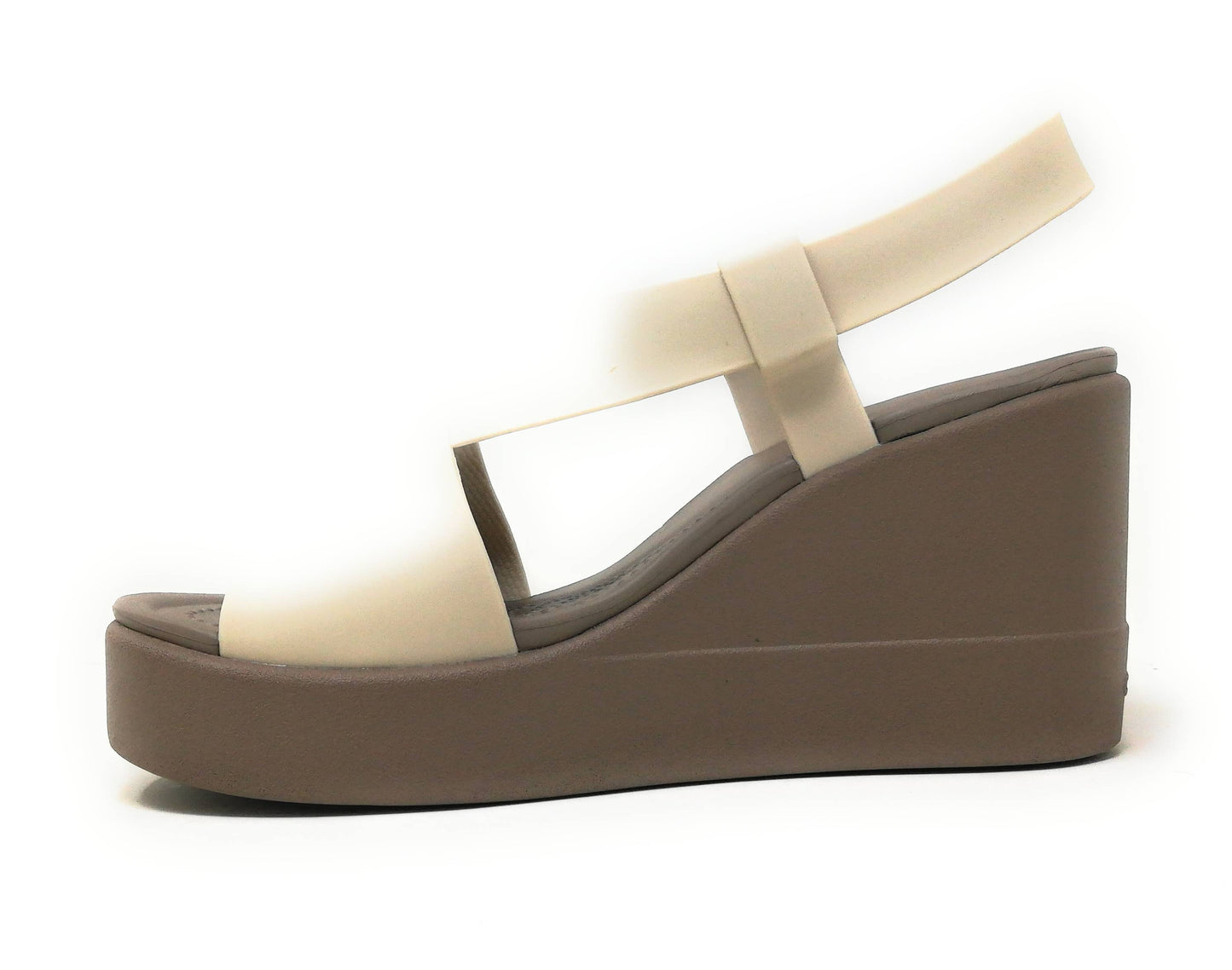 Sandalo da passeggio CROCS BROOKLYN HIGH WEDGE W STUCCO/MUSHROOM Donna
