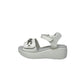 Sandalo da passeggio LelliKelly LKCA3512 BV bianco vernice bambina