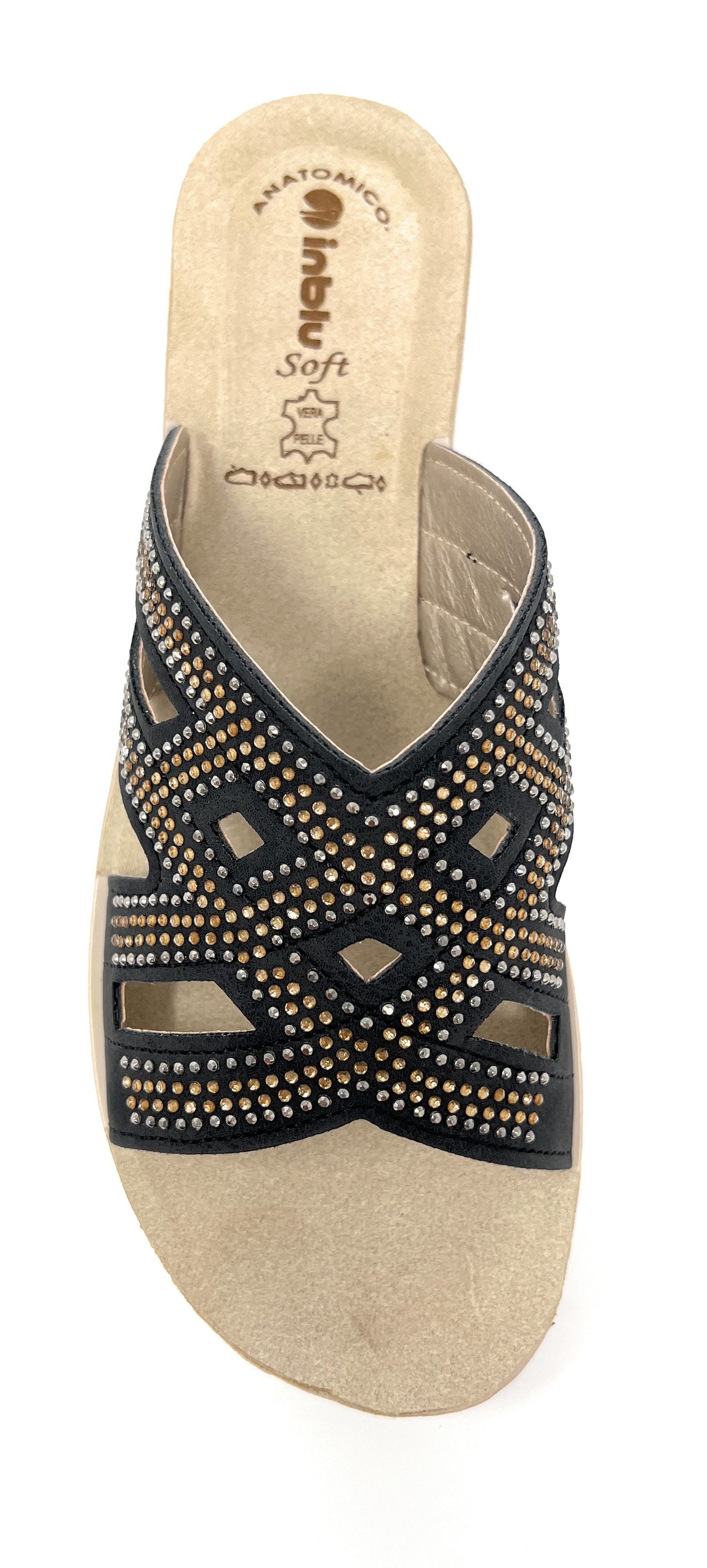 Ciabatta da passeggio INBLU GM000041 NERO donna