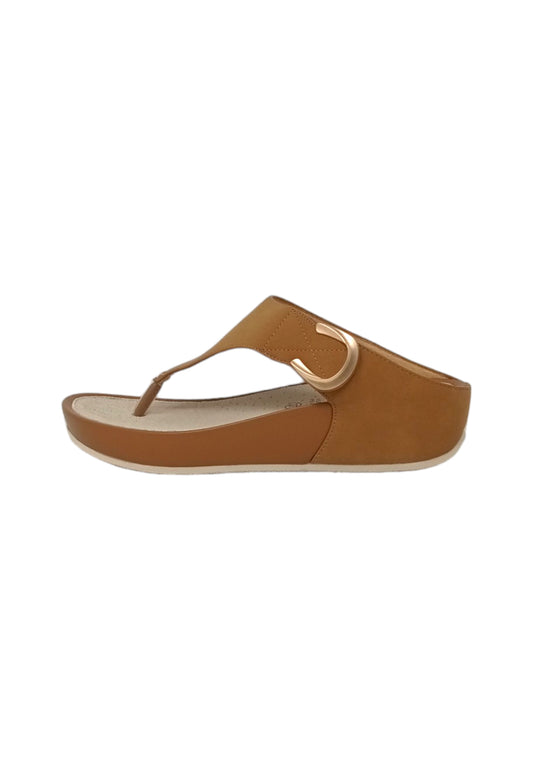 Ciabatta infradito GRUNLAND DIRA CI2578-C9 CUOIO ragazza/donna
