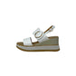 Sandali con zeppa REPO 21245-E5 BIANCO donna