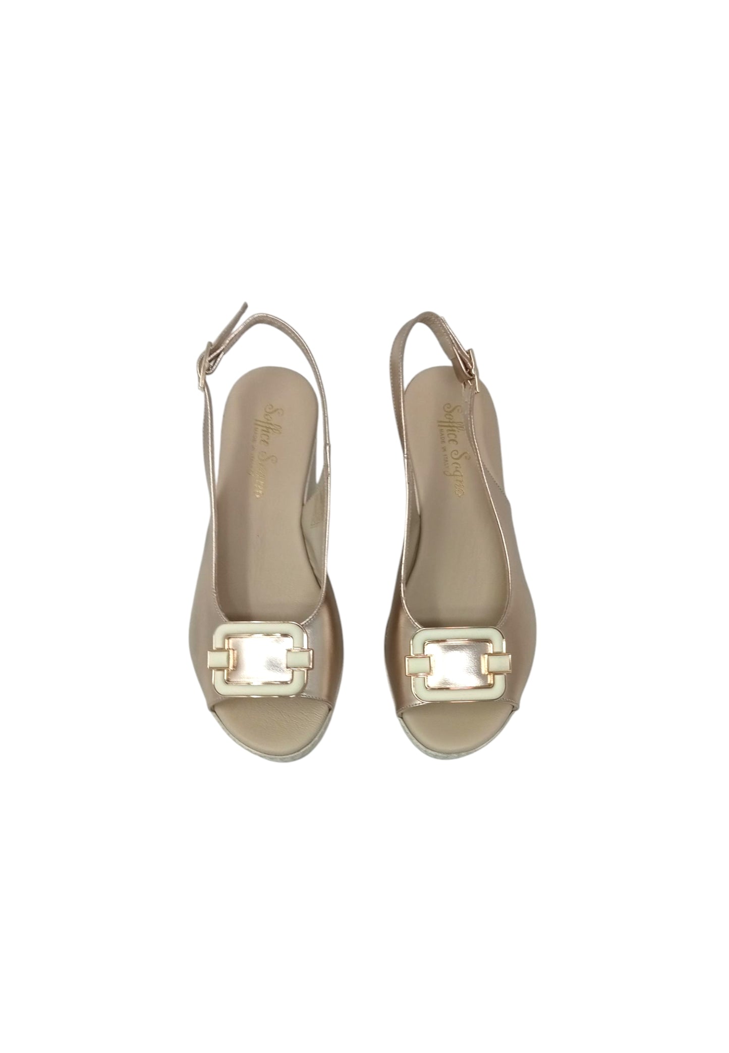 Sandali con zeppa SOFFICE SOGNO E59865C4 SABBIA donna