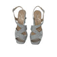 Sandalo col tacco JOEL A7531 LIZ LAME ARGENTO MICROGLITTER donna